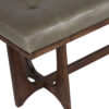 Benito Acacia Wood With Buff Leather Seat Bench