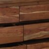 Bent Acacia Wood Metal 6 Drawer Dresser F