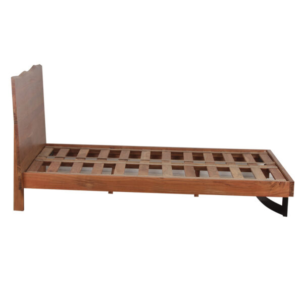 Bent Acacia Wood Metal Queen Bed Mattress Size 61x81 E