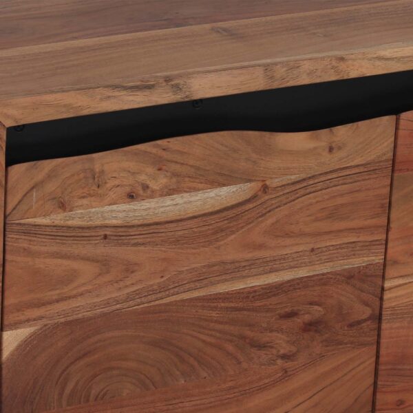 Bent Acacia Wood Metal Sideboard B