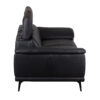 Biloxi Exotic Black Leather Love Seat Sofa