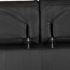 Biloxi Exotic Black Leather Love Seat Sofa