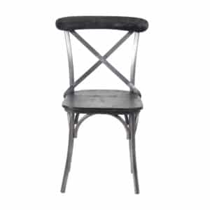 Bistro Acacia Wood Metal Dining Chair