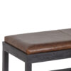 Bodhi Acacia Wood Leather Seat Entryway Shoe Bench