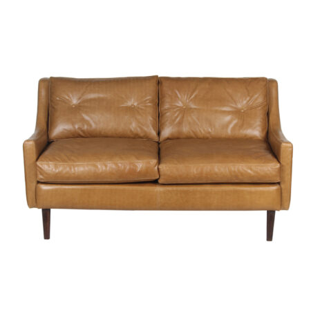 Branca Loveseat Sofa in Buff Leather