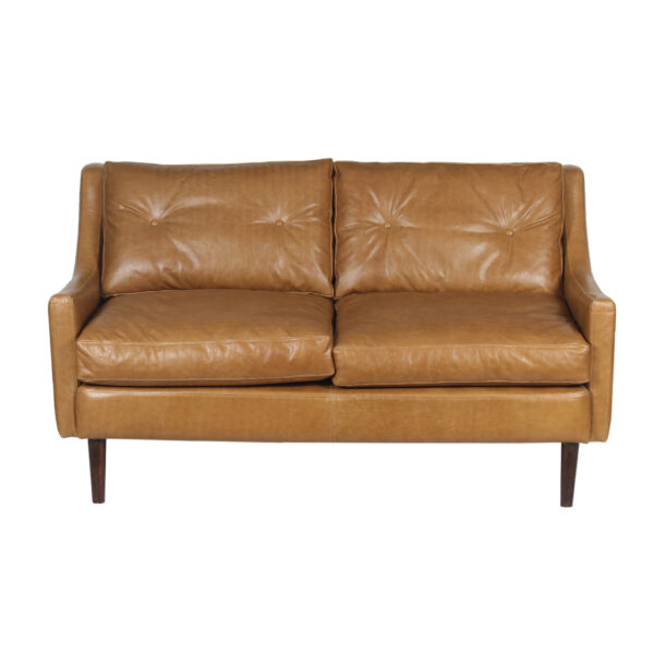 Branca Love Seat Sofa in Buff Leather