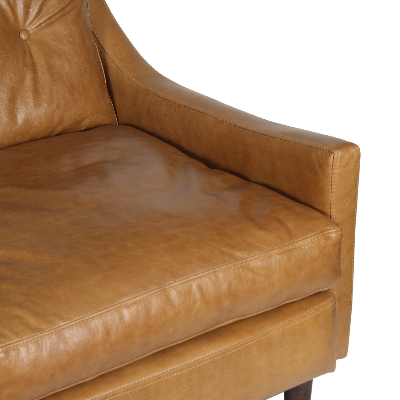 Branca Love Seat Sofa in Buff Leather