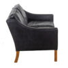 Brio Shalimar Black Buff Leather Love Seat Sofa