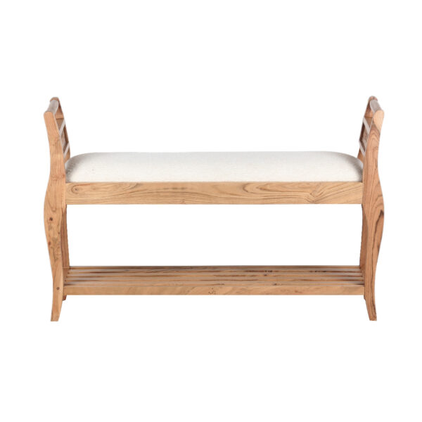 Bristol Acacia Wood With Upholstery Seat Bench