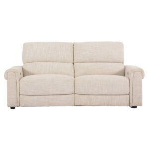 Bristol Fabric Comfort Recliner Sofa – Ivory