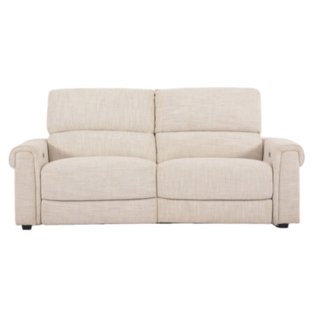 Bristol Fabric Comfort Recliner Sofa – Ivory