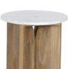 Bryant Mango Wood Marble Top Round Sid Table