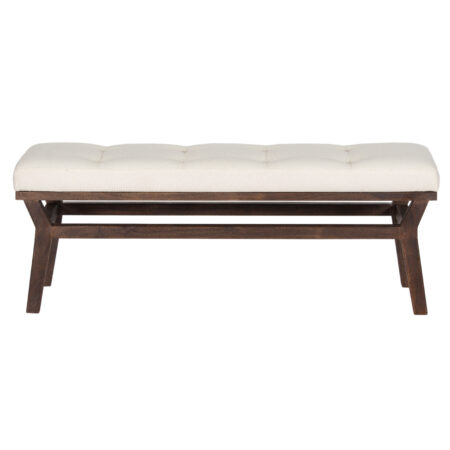 Bryson Acacia Wood with Upholstery Bench