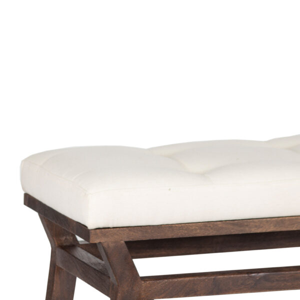 Bryson Acacia Wood With Upholstery Bench