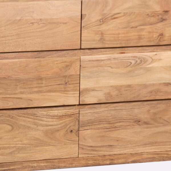 Byron Acacia Wood 6 Drawer Dresser