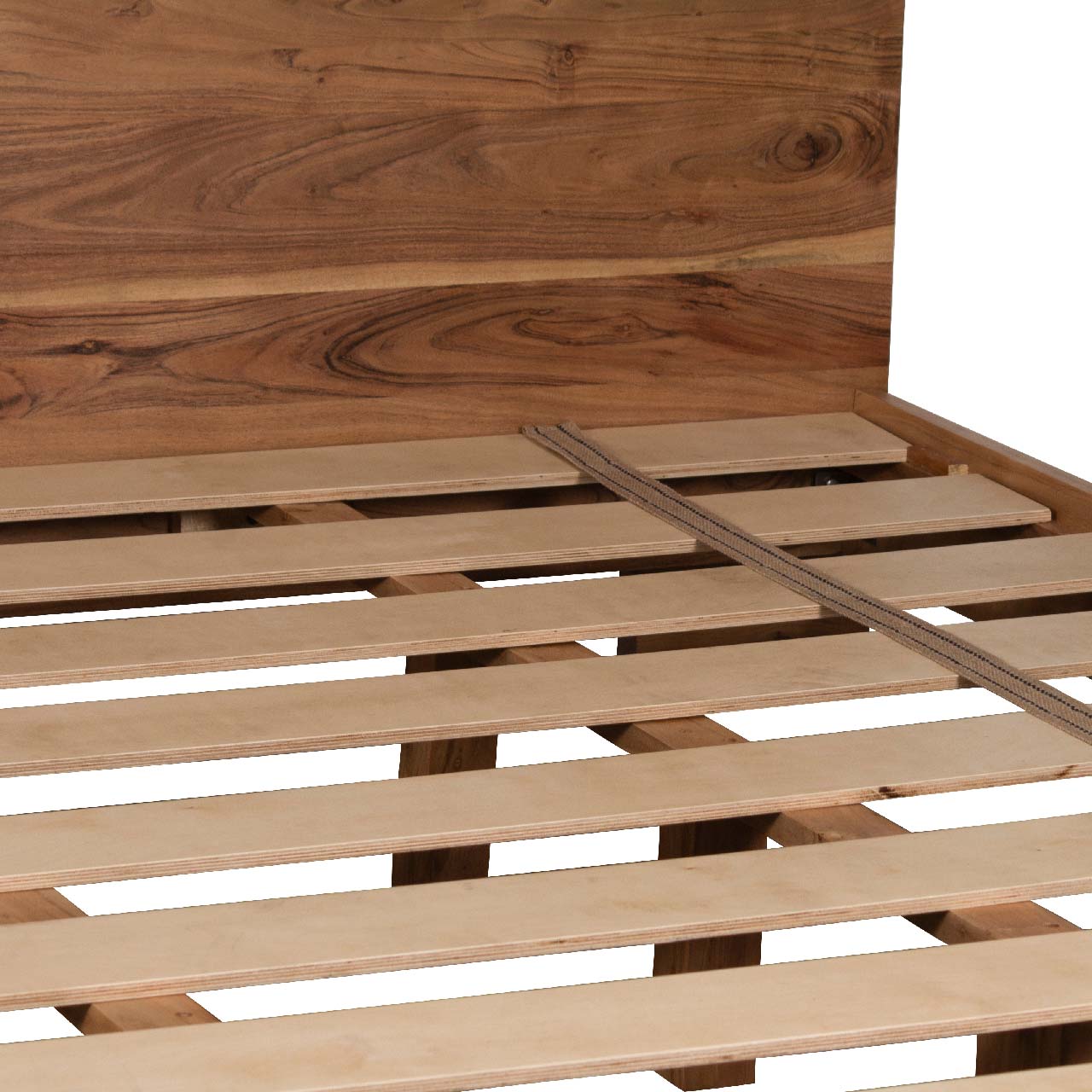 Byron Acacia Wood King Bed Mattress 76x80