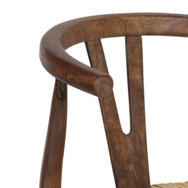 Byron Mango Wood Natural Moonj Weaving Dining Chair