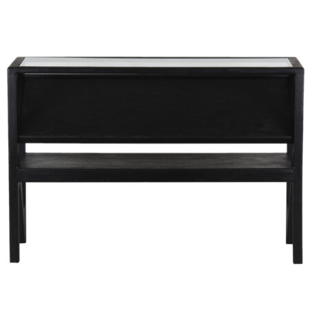 Canberra Acacia Wood Glass Top Console Table