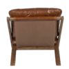 Carlo Acacia Wood Leather Chair