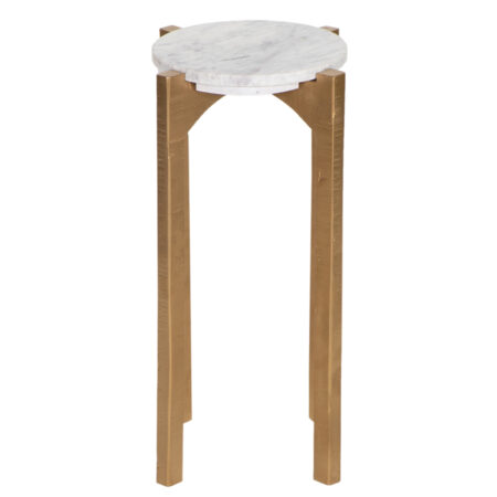 Casper Round Metal Stand Marble Top Martini Table