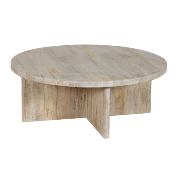 Cayman Manog Wood Round Coffee Table