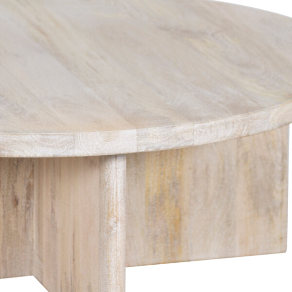 Cayman Manog Wood Round Coffee Table