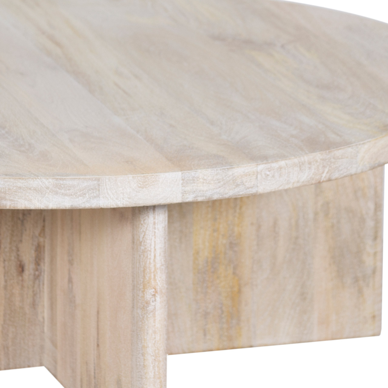 Cayman Manog Wood Round Coffee Table