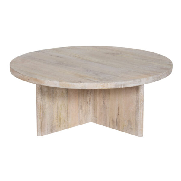 Cayman Manog Wood Round Coffee Table