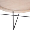 Charlie Mango Wood Round Tray Top Metal Folding Base Coffee Table