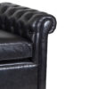 Chiswick Black Leather Chesterfield Sofa