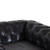 Chiswick Black Leather Chesterfield Sofa