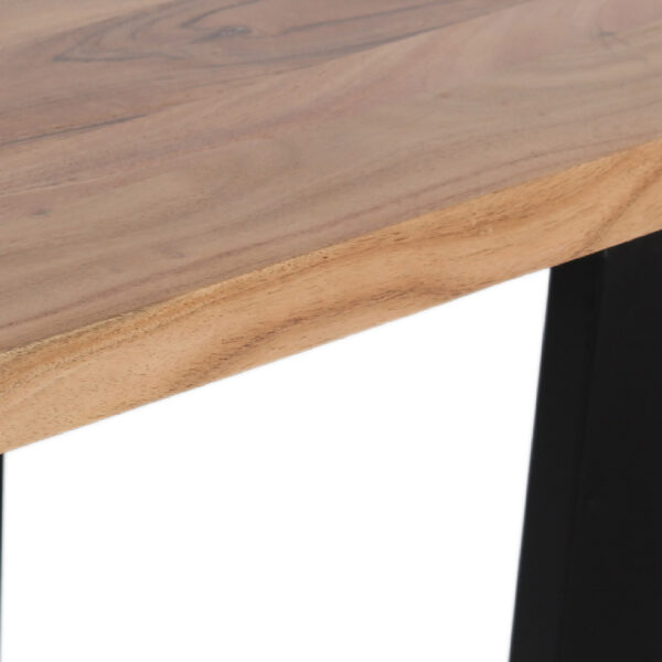 Clovis Acacia Wood Metal Console Table
