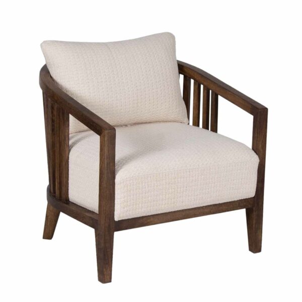 Copan Mango Wood Fabric Arm Chair