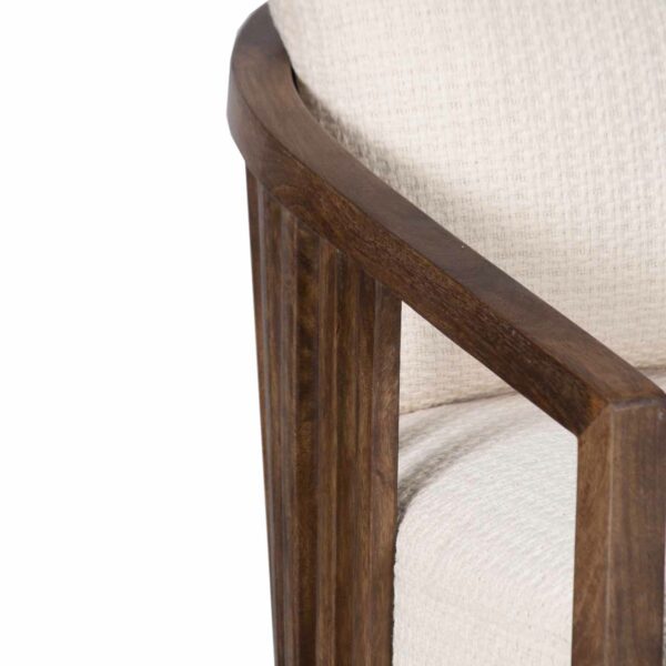 Copan Mango Wood Fabric Arm Chair