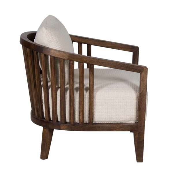 Copan Mango Wood Fabric Arm Chair