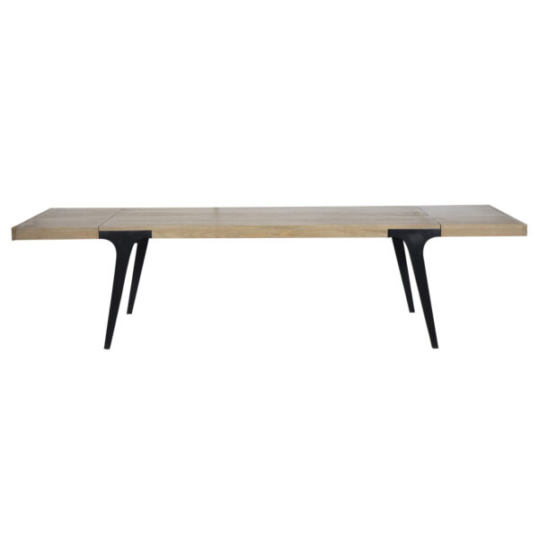 Dallas Mango Wood Metal Legs Extension Table