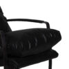 Damo Black Leather Metal Chair