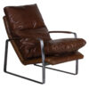 Damo Leather Metal Chair