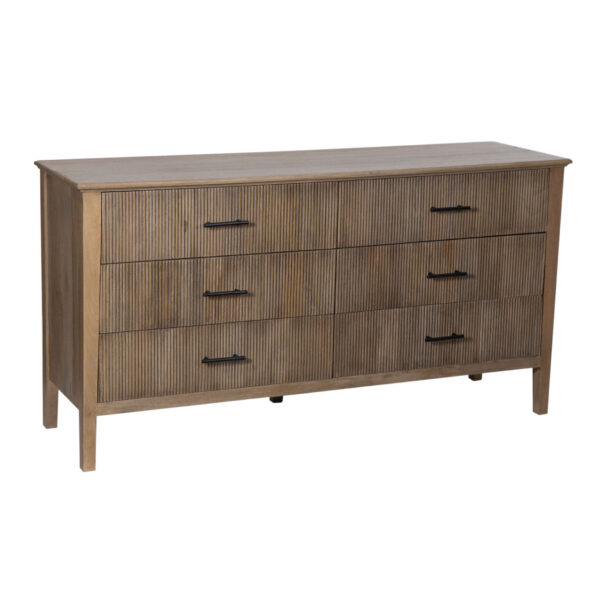 Damon Mango Wood 6 Drawer Dresser