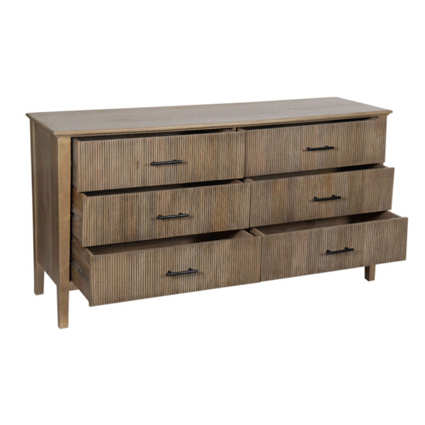 Damon Mango Wood 6 Drawer Dresser