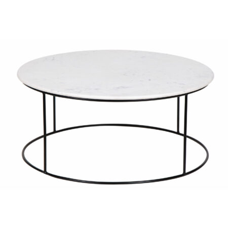 Dania White Marble Top Round Coffee Table