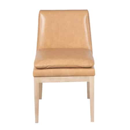 Delta Mango Wood Leather Dining Chair - Cream Delta Mango Wood Leather Dining Chair - Cream