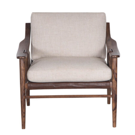 Demi Acacia Wood Arm Chair Fabric