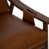 Demi Mango Wood Leather Upholstered Arm Chair