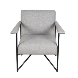 Denton Metal With Fabric Armchair – Grey