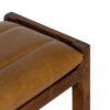 Desmond Mango Wood Leather Leather Seat Bench