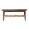 Dinant Acacia Bench With Amara Rope Weaving Shelf