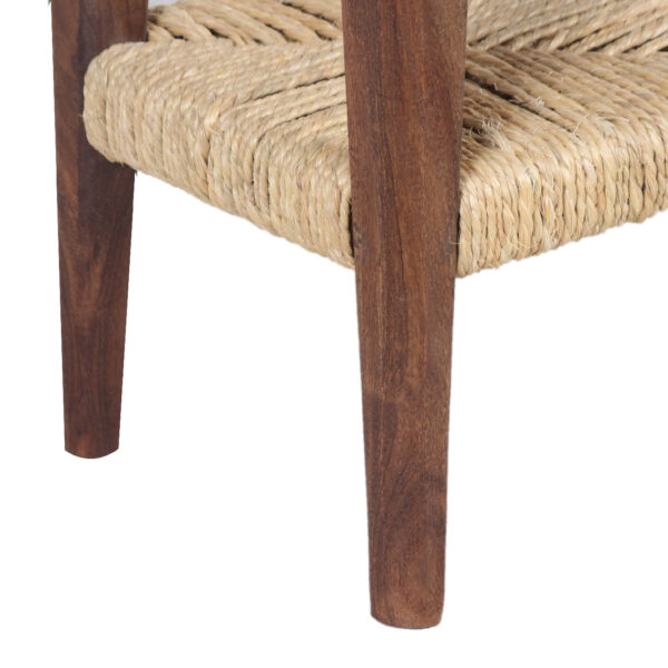 Dinant Acacia Bench With Amara Rope Weaving Shelf