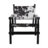 Doron Acacia Wood Leather Sling Arm Chair