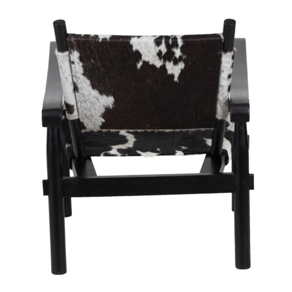 Doron Acacia Wood Leather Sling Arm Chair